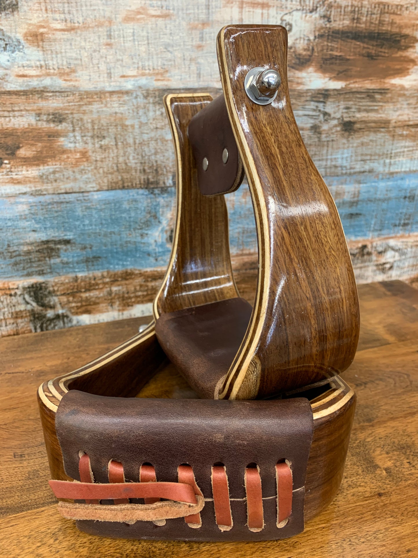 3” All American Stained Wood Slanted Stirrups