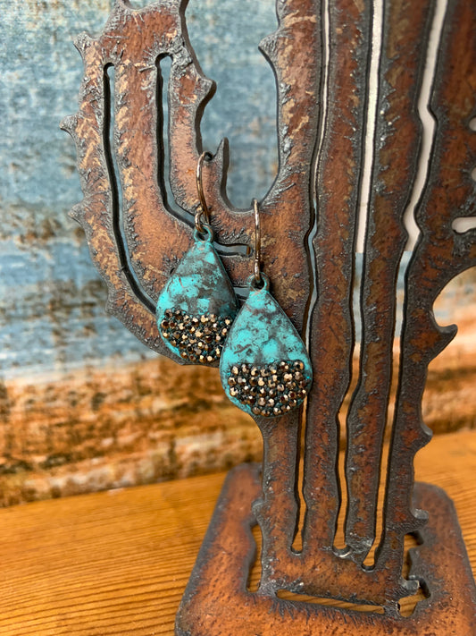 Small Shimmer Drop Earrings