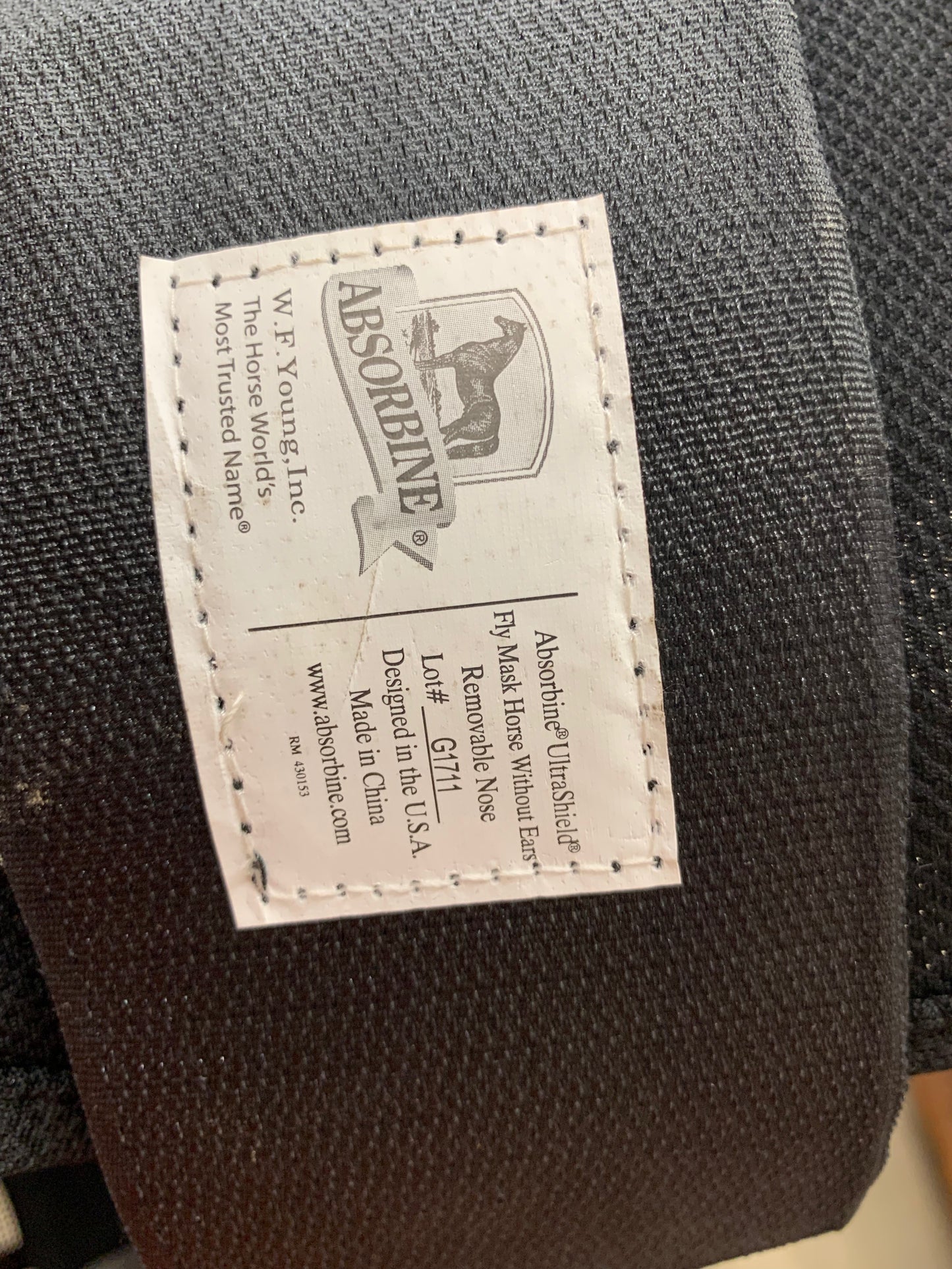 Used Absorbine Fly Mask