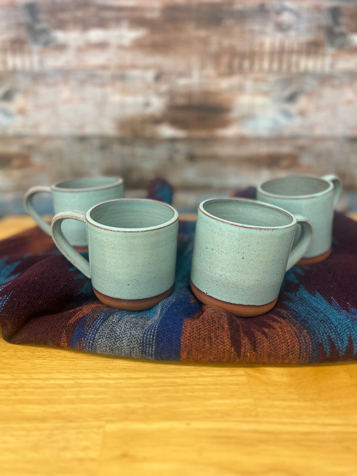 Pistachio Dipped Red Clay Mug