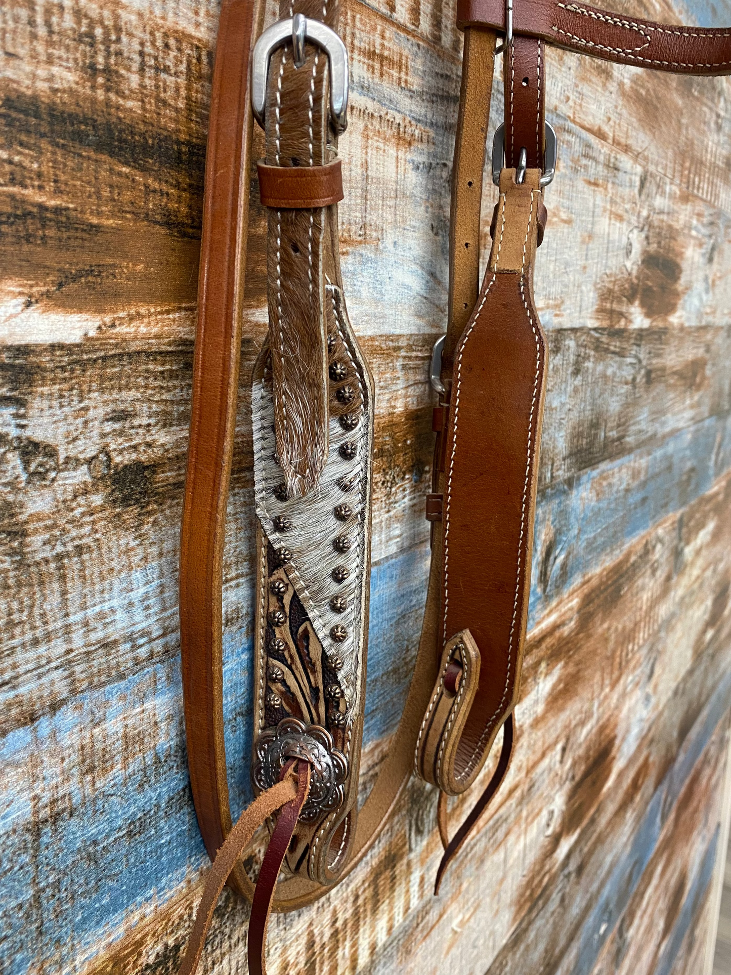 Used Browband Headstall with Cowhide