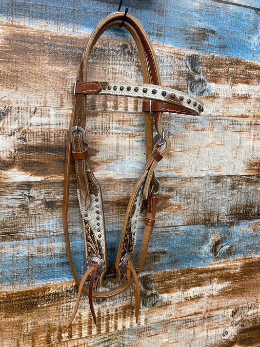 Used Browband Headstall with Cowhide