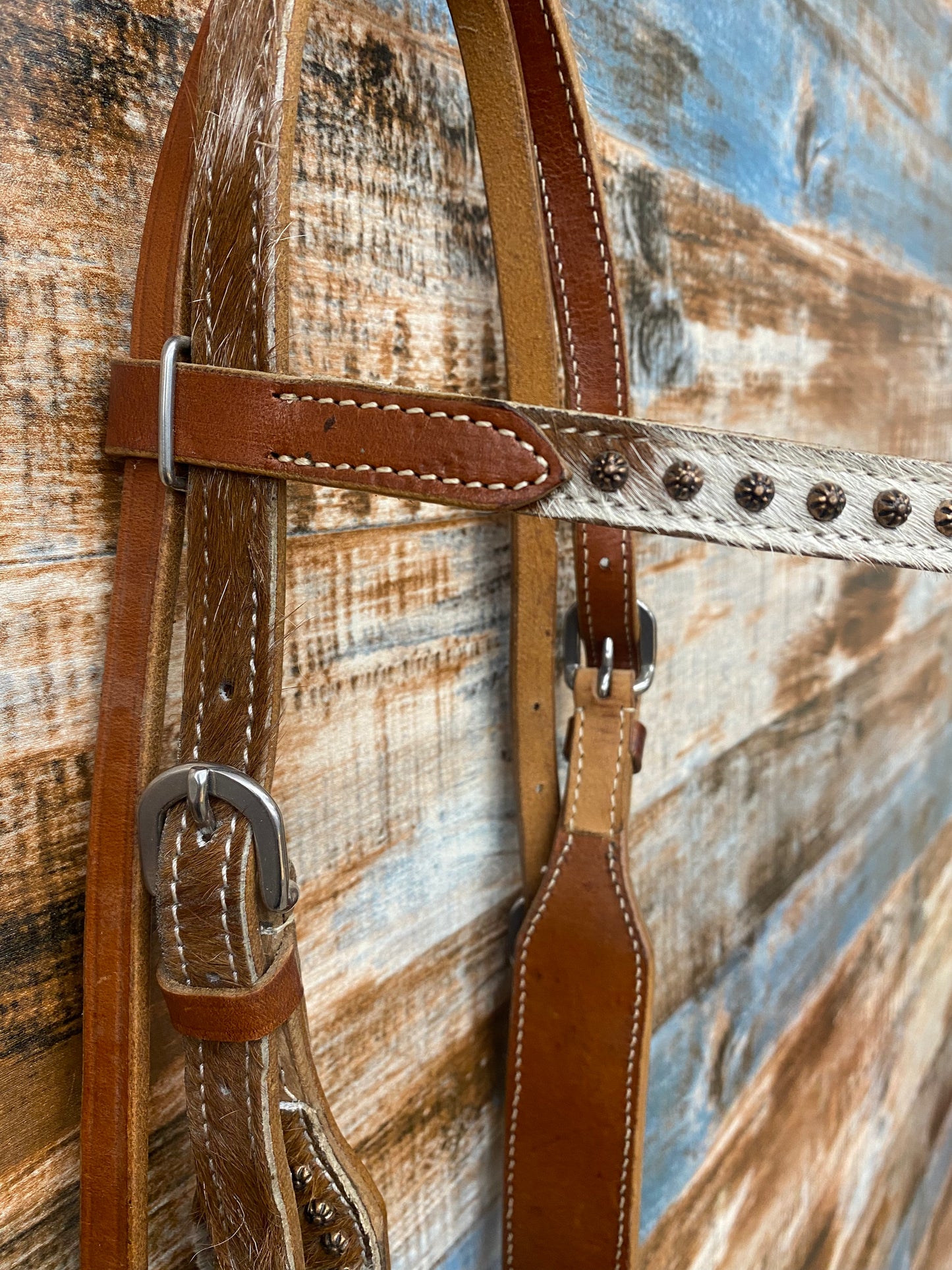 Used Browband Headstall with Cowhide