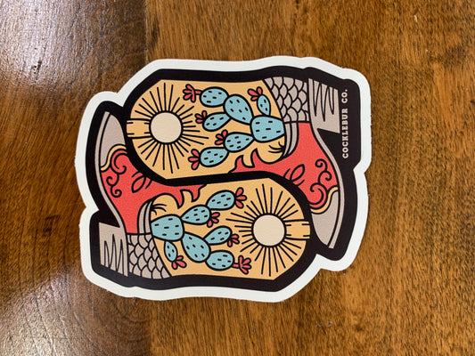 Cactus Boots Sticker
