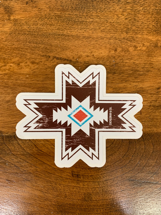 Aztec Cross Sticker