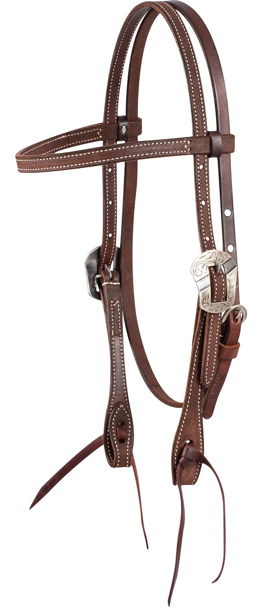 Martin Chocolate Roughout Browband Headstall W/ Salinas Buckle