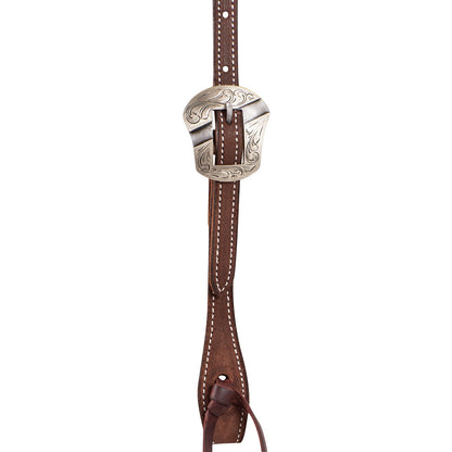Martin Chocolate Roughout Browband Headstall W/ Salinas Buckle