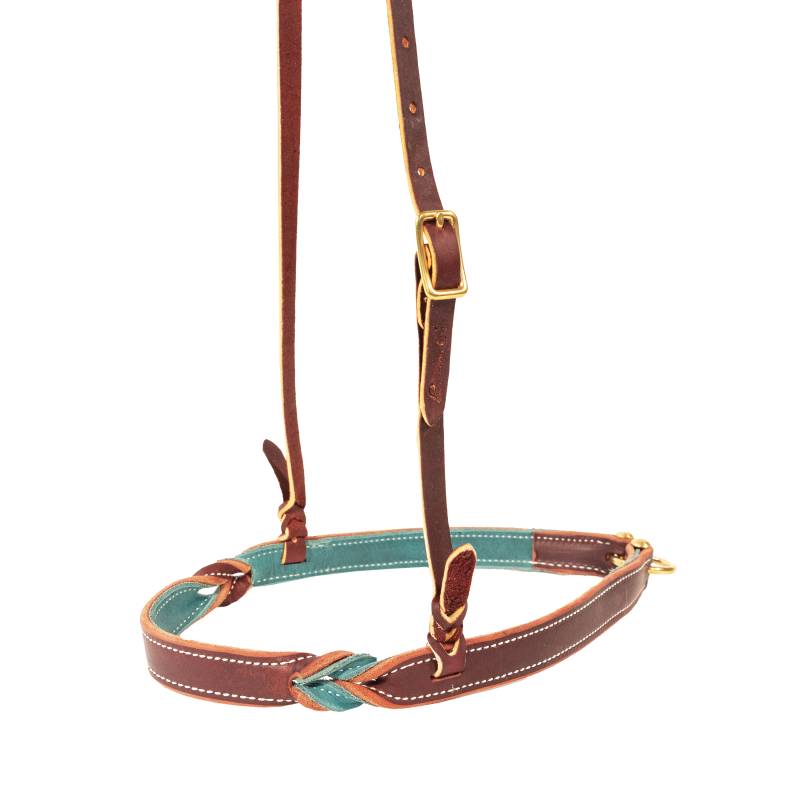 PC DOUBLE PLY TWIST EMERALD BURGUNDY NOSEBAND