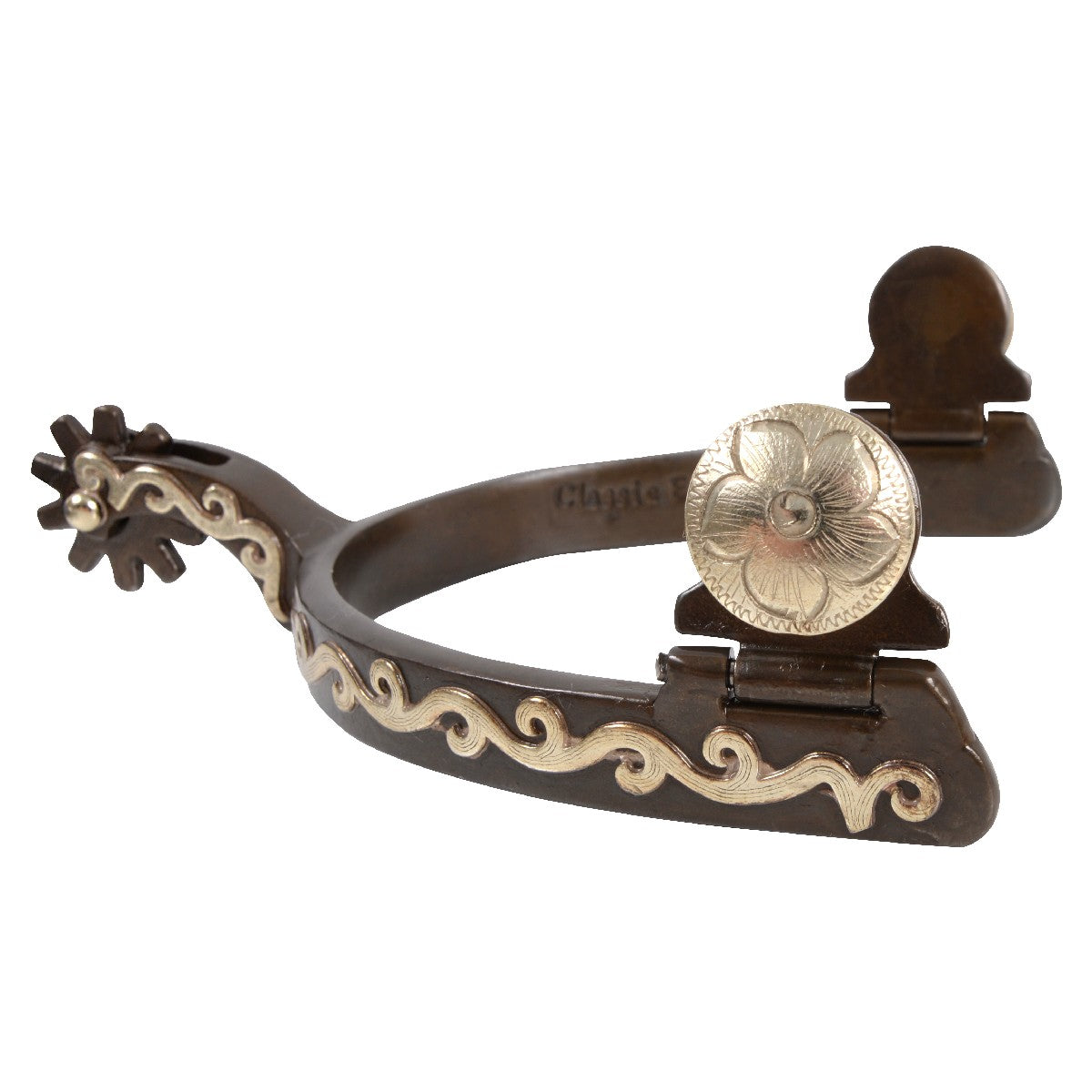 CE Flower Scroll Spurs 1/2 inch Band