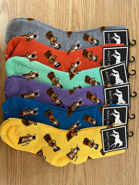 Glasses Horse Socks