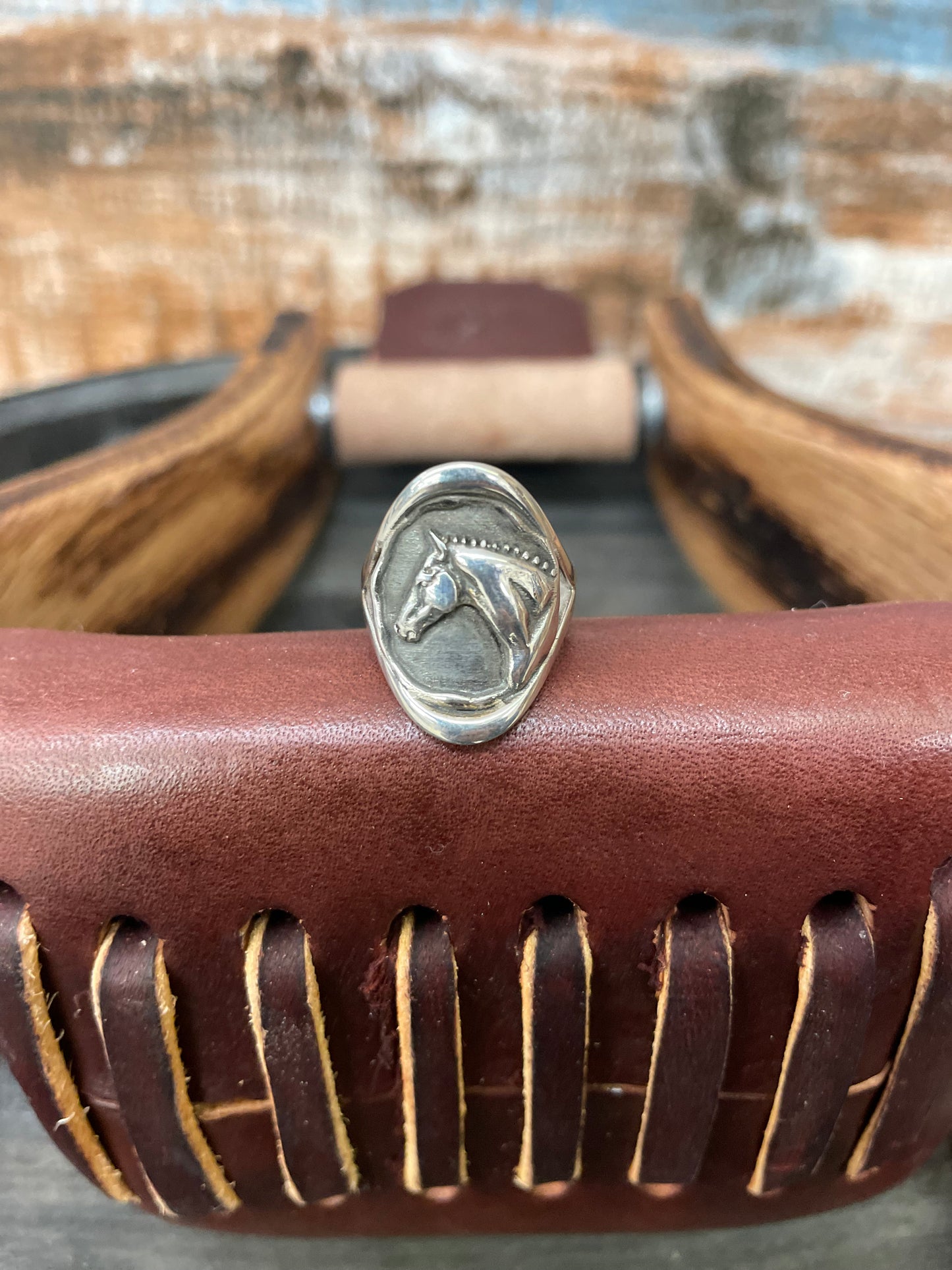 Palomino Horse Coin Ring