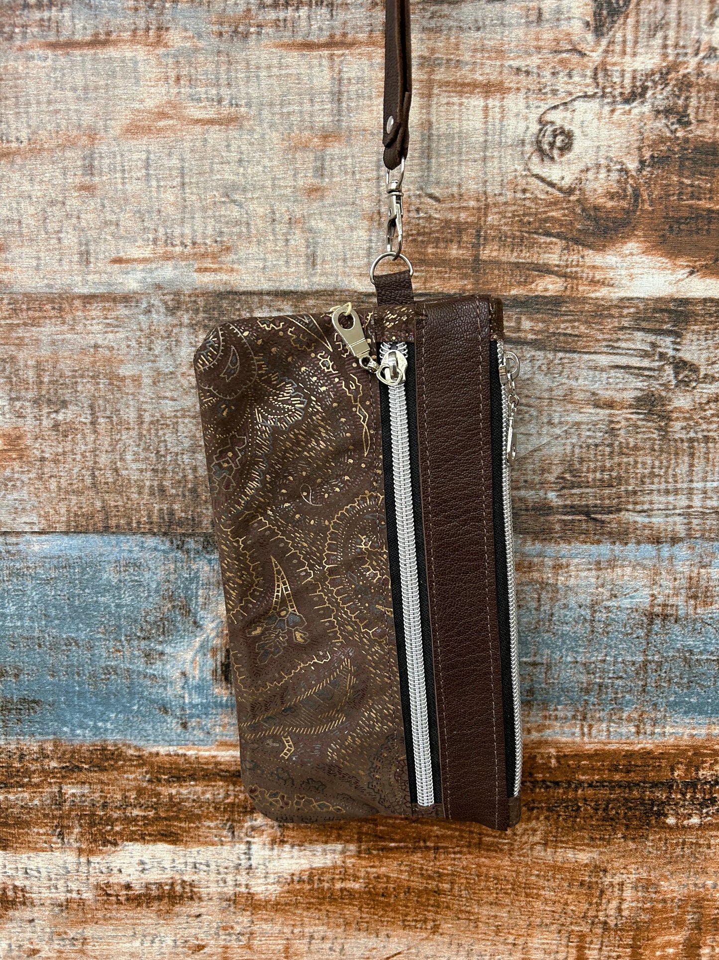 TC Belt or Wrist Zipper Pouch Paisley