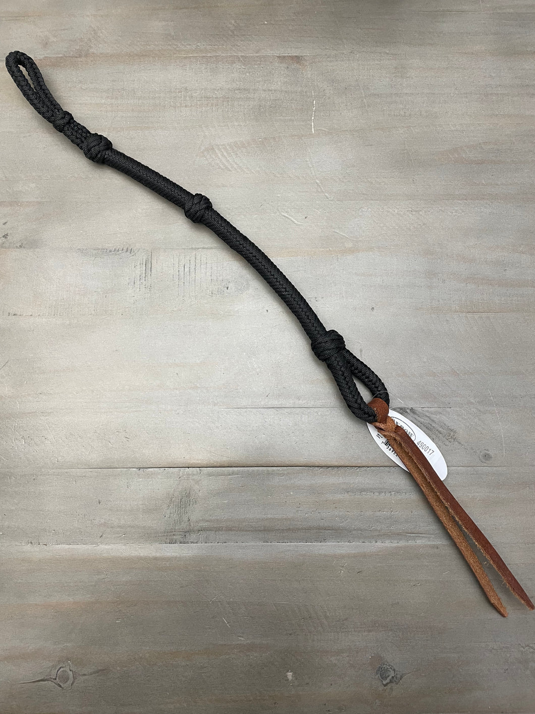 Nylon Braided Quirt with Leather End