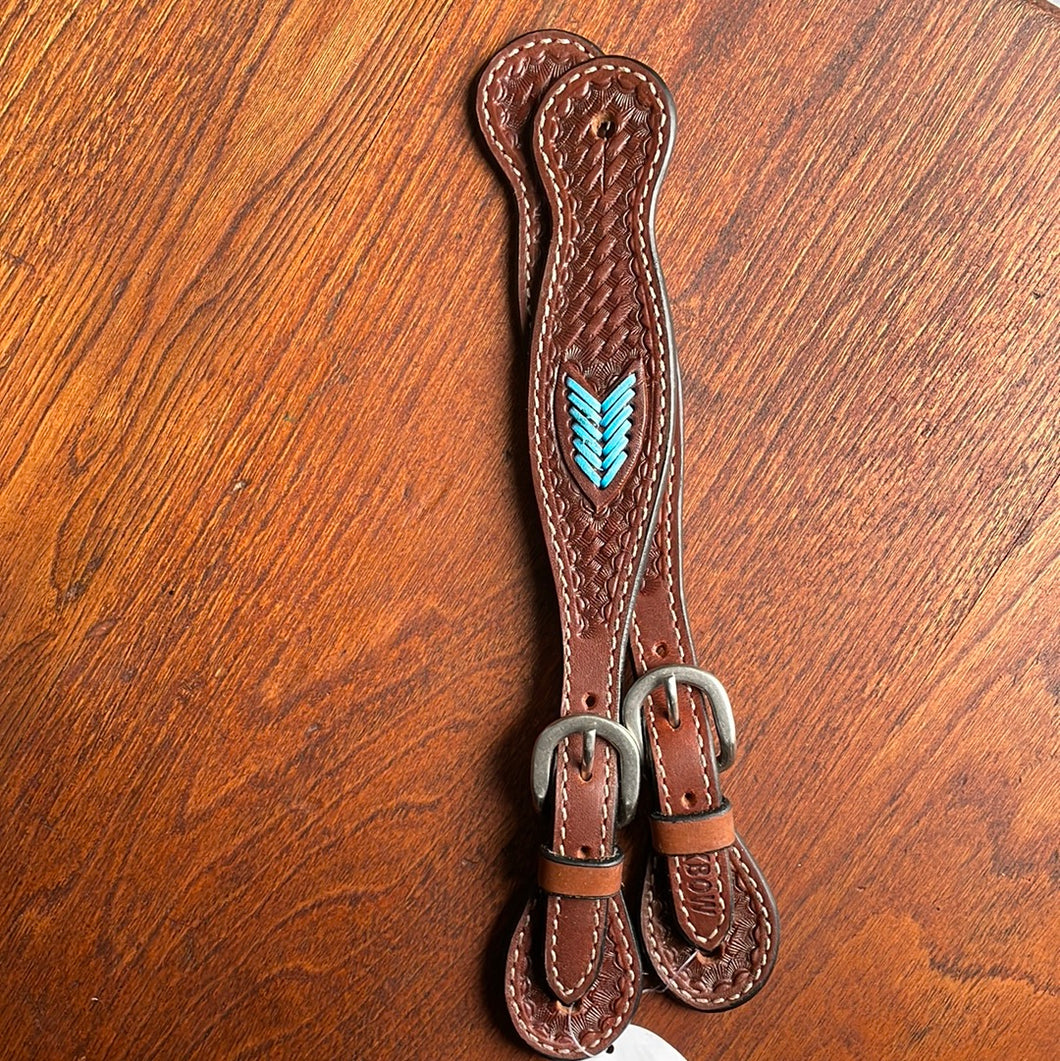 Spur Straps With Turquoise Accent