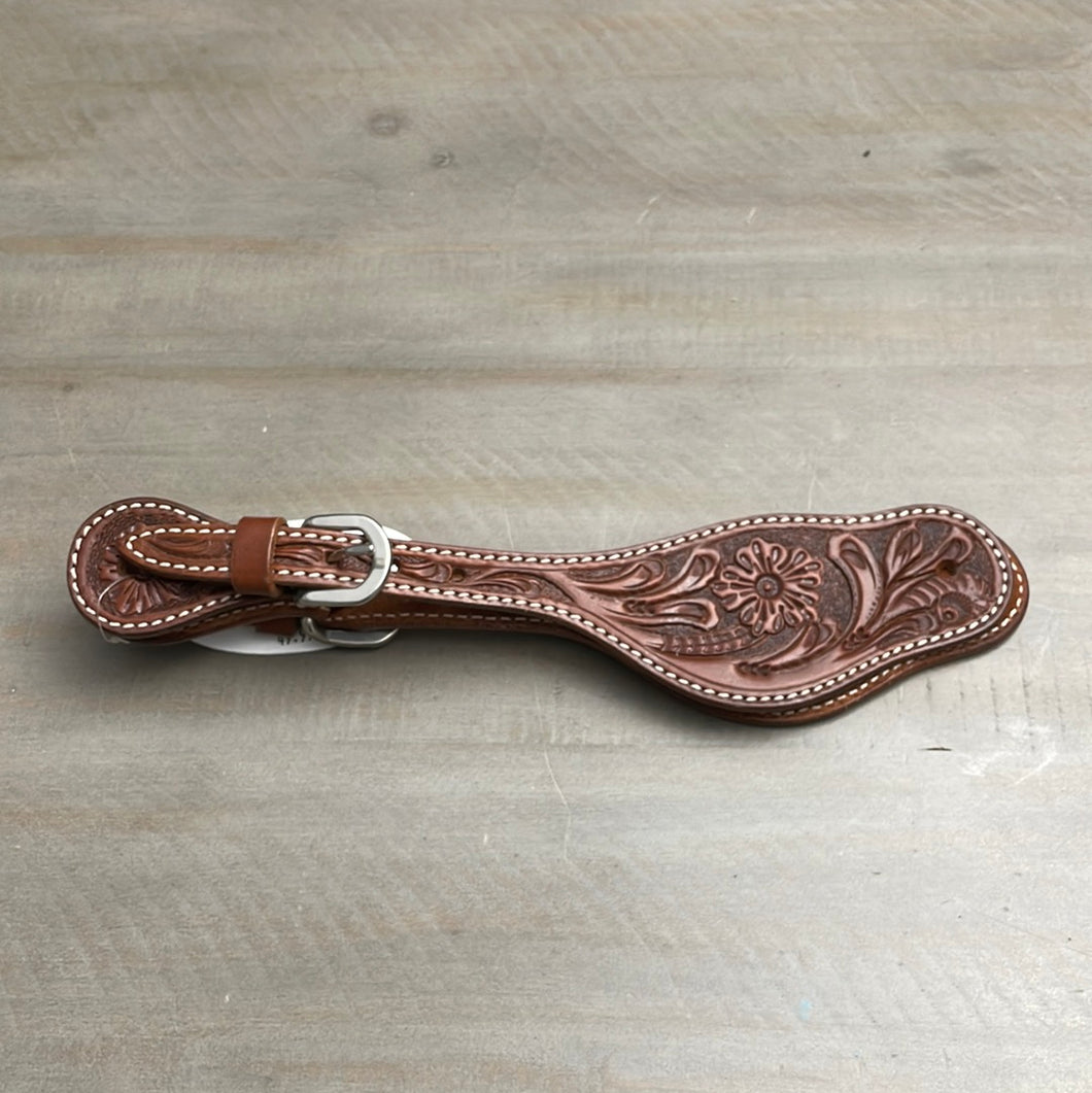 Oxbow Floral Stamped Spur Straps